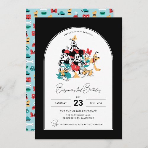 Disneys Mickey and Friends Kids Birthday Invitation