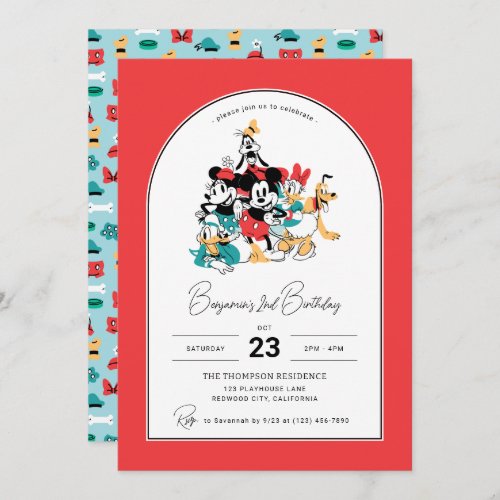 Disneys Mickey and Friends Kids Birthday Invitation