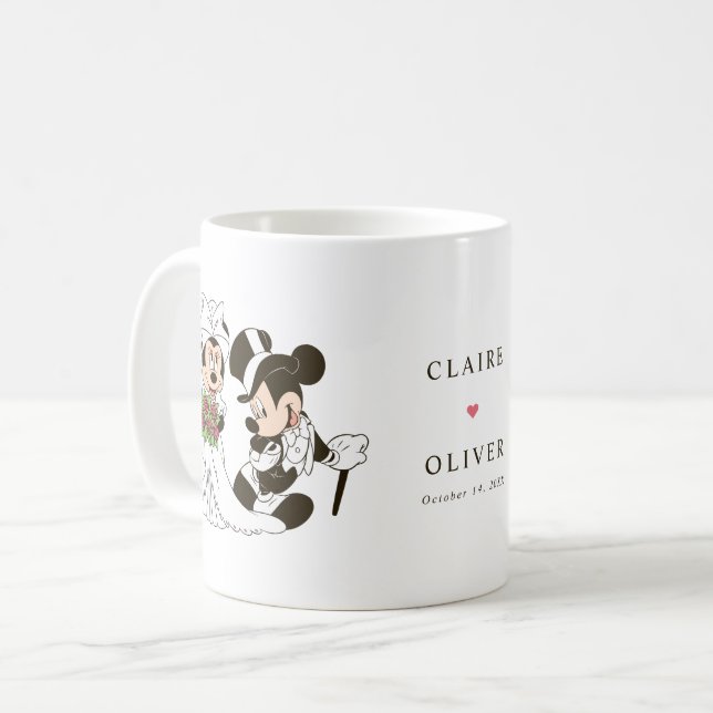 Disney's Mickey and Minnie Mouse Wedding Coffee Mug (Front Left)