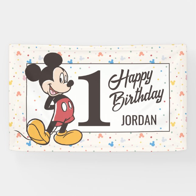 Disney's Mickey & Friends Character Birthday Banner (Horizontal)