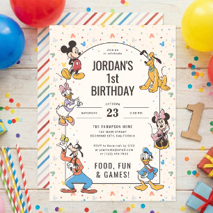 Disney's Mickey & Friends Character Birthday Invitation