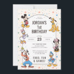 Disney's Mickey & Friends Character Birthday Invitation<br><div class="desc">Make your child's birthday celebration extra magical with our customizable Mickey and Friends Birthday Invitations! Featuring beloved characters Mickey Mouse,  Minnie Mouse,  Donald Duck,  Daisy Duck,  Goofy,  and Pluto,  these invitations will bring joy and excitement to your party planning.</div>