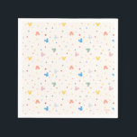 Disney's Mickey & Friends Character Birthday Napkins<br><div class="desc">These Mickey & Friends Confetti Pattern Napkins add a touch of Disney magic to any party or celebration. The design features an array of pastel-colored confetti shapes and iconic Mickey Mouse silhouettes, creating a vibrant and cheerful atmosphere. Perfect for kids' birthdays, baby showers, or Disney-themed events, these napkins are both...</div>