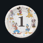 Disney's Mickey & Friends Character Birthday Paper Plates<br><div class="desc">Make your little one's first birthday extra special with this Mickey & Friends 1st Birthday Party Plate. Featuring beloved Disney characters like Mickey Mouse, Minnie Mouse, Donald Duck, Daisy Duck, Goofy, and Pluto, this plate is designed with colorful confetti and a bold number "1" at the center. Perfect for serving...</div>