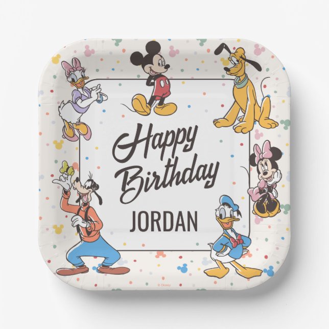 Disney's Mickey & Friends Character Birthday Paper Plates (Front)