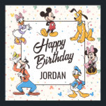 Disney's Mickey & Friends Character Birthday Poster<br><div class="desc">This Mickey & Friends Personalized Birthday Party Sign is the perfect centerpiece for a Disney-themed celebration. Featuring beloved characters like Mickey Mouse, Minnie Mouse, Donald Duck, Pluto, and Goofy, this sign is surrounded by colorful confetti accents, adding a festive touch. The bold "Happy Birthday" message is beautifully displayed in a...</div>