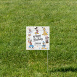 Disney's Mickey & Friends Character Birthday Sign<br><div class="desc">This vibrant Mickey & Friends Birthday Yard Sign is a delightful addition to any Disney-themed celebration. Featuring beloved characters like Mickey Mouse, Minnie Mouse, Donald Duck, Goofy, and Pluto, the sign is adorned with colorful Mickey-shaped confetti accents on a white background. The text "Happy Birthday" and the customizable name are...</div>