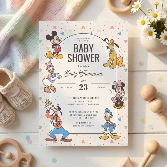 Disney's Mickey Mickey & Friends Baby Shower Invitation (Creator Uploaded)