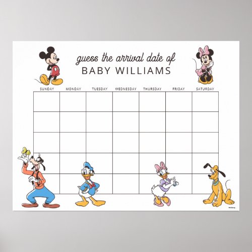 Disney's Mickey Mickey & Friends Baby Shower Poster