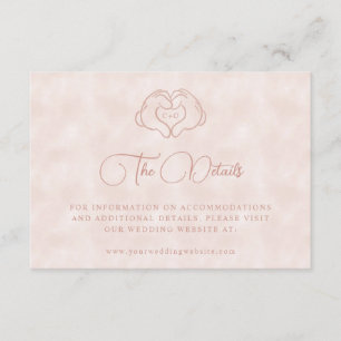 Disney's Mickey & Minnie Pink Wedding Enclosure Card
