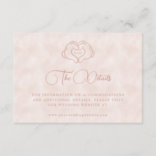 Disney's Mickey & Minnie Pink Wedding Enclosure Card