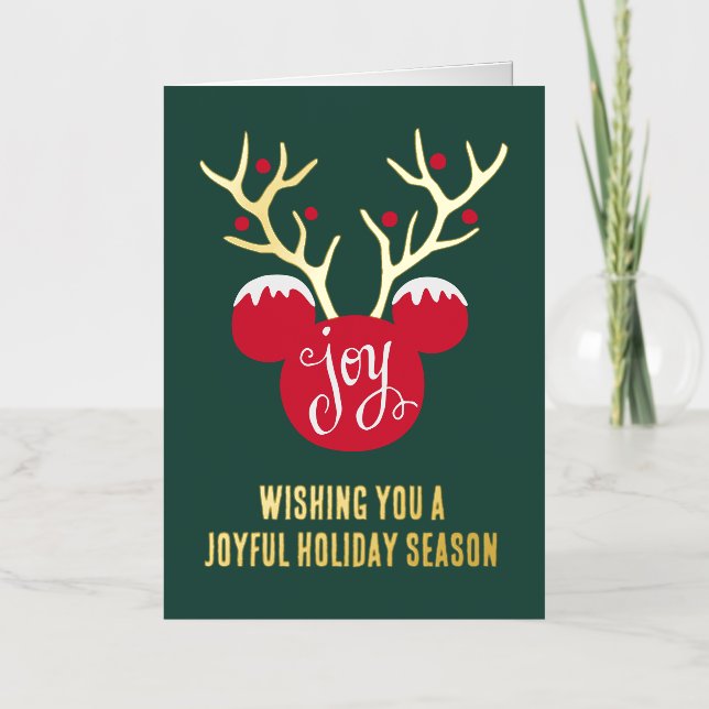 Disney's Mickey Mouse Joyful Foil Holiday Card (Front)