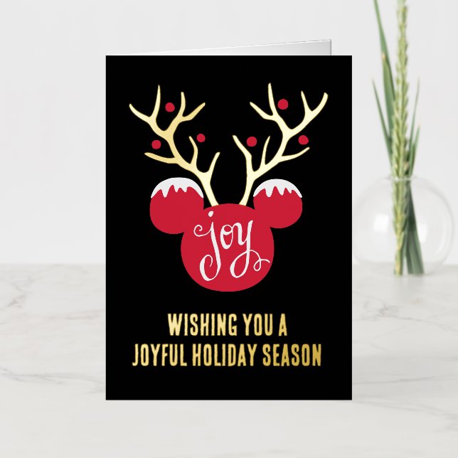 Disney's Mickey Mouse Joyful Foil Holiday Card (Front)