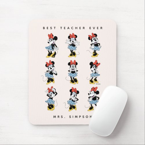 Disneys Minnie Mouse  Best Teacher Ever Mouse Pad
