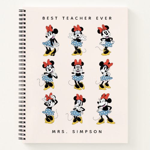 Disneys Minnie Mouse  Best Teacher Ever Notebook