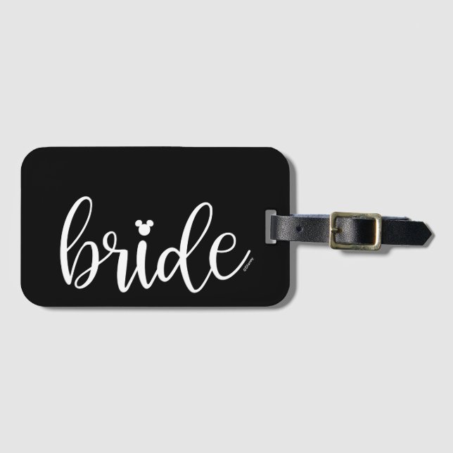Disney's Minnie Mouse Bride Script Luggage Tag (Front Horizontal)