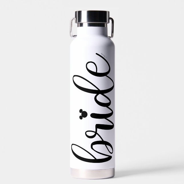 Disney's Minnie Mouse Bride Script Water Bottle (Front)