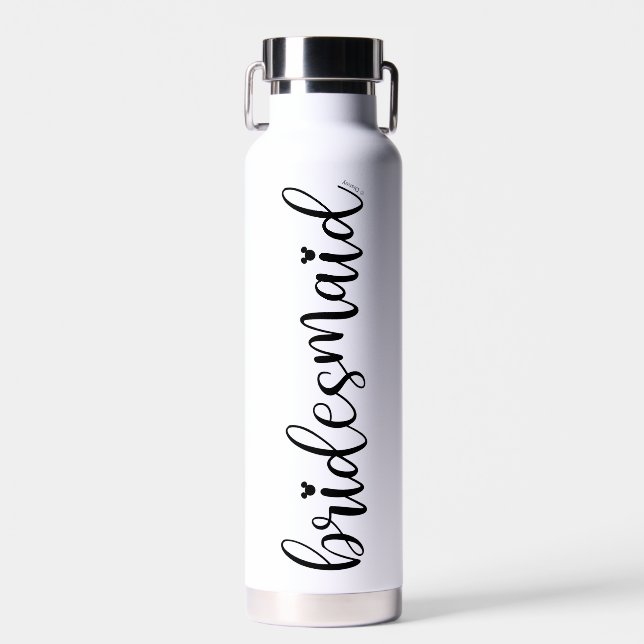 Disney's Minnie Mouse Bridesmaid Script Water Bottle (Front)