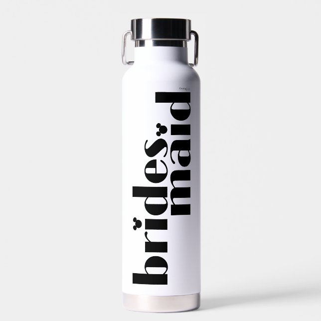 Disney's Minnie Mouse Bridesmaid  Water Bottle (Front)