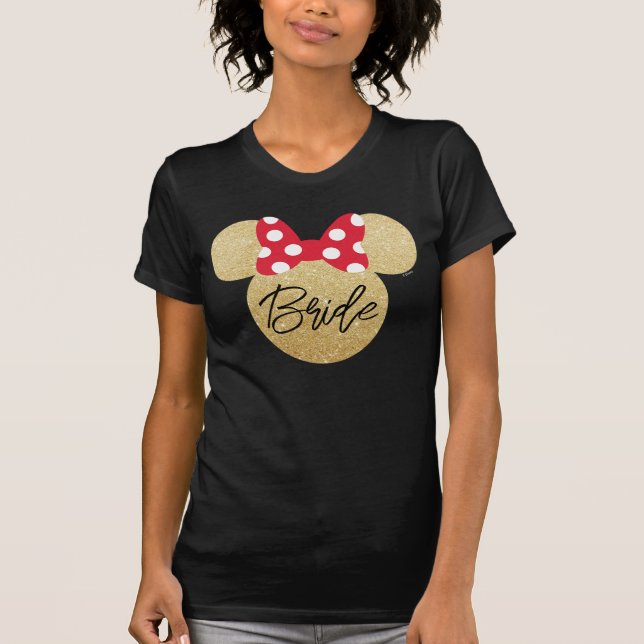 Disney's Minnie Mouse Gold and Red Bride T-Shirt (Front)
