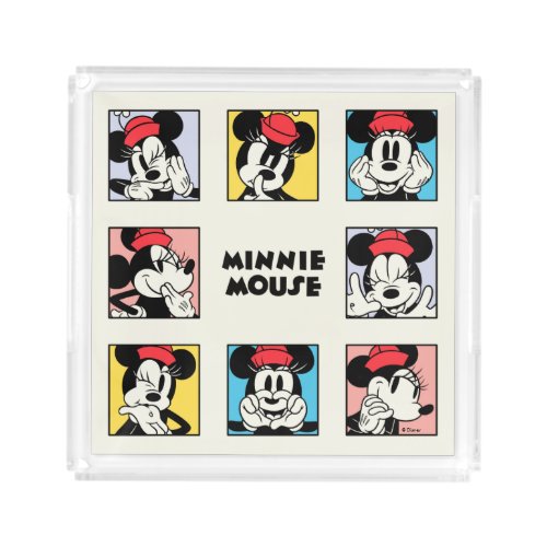 Disneys Minnie Mouse Grid Acrylic Tray