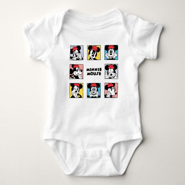 Disney's Minnie Mouse Grid Baby Bodysuit (Front)