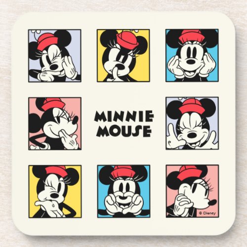 Disneys Minnie Mouse Grid Beverage Coaster
