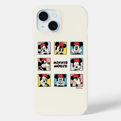 Disneys Minnie Mouse Grid iPhone 15 Case