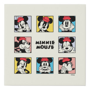 Disney's Minnie Mouse Grid Faux Canvas Print