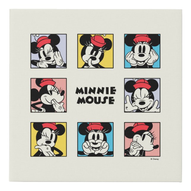 Disney's Minnie Mouse Grid Faux Canvas Print (Front)