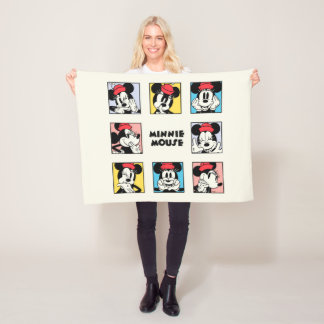 Disney's Minnie Mouse Grid Fleece Blanket
