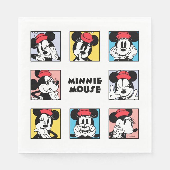 Disney's Minnie Mouse Grid Napkins (Front)