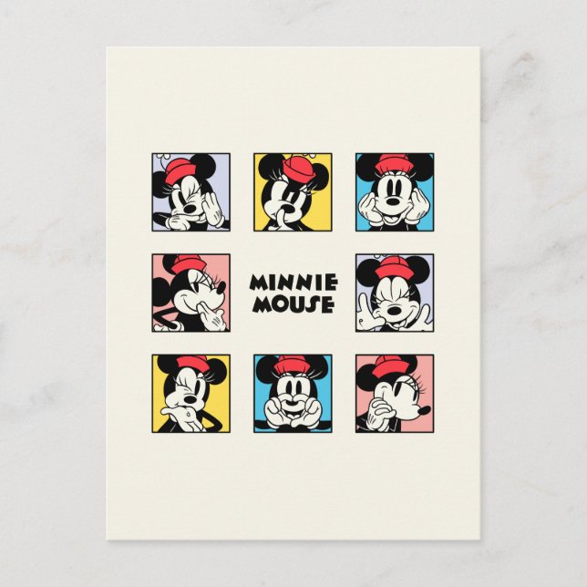 Disney's Minnie Mouse Grid Postcard (Front)