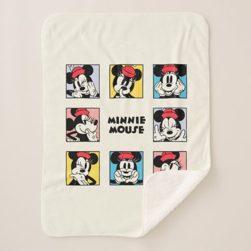 Disneys Minnie Mouse Grid Sherpa Blanket