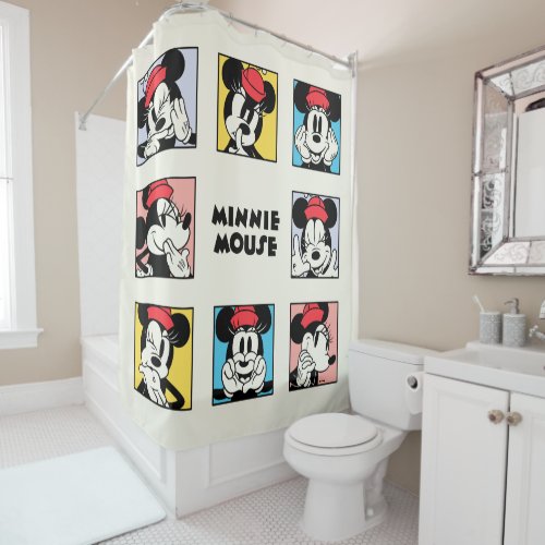 Disneys Minnie Mouse Grid Shower Curtain