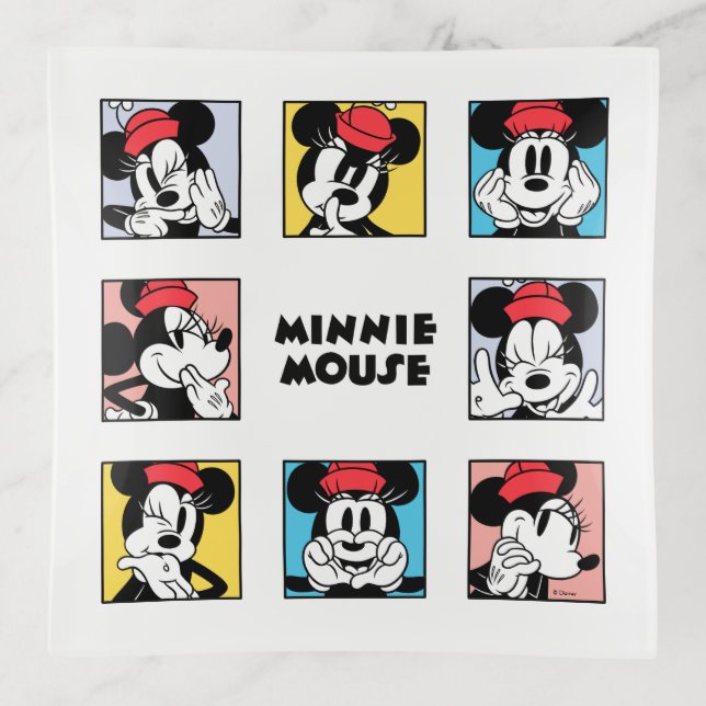 Disney's Minnie Mouse Grid Trinket Tray (Front)