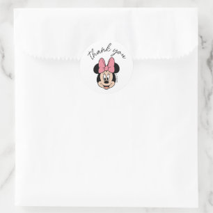 Disney's Minnie Mouse Polka Dot Baby Shower Classic Round Sticker