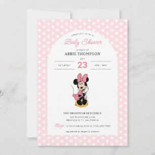 Disney's Minnie Mouse   Polka Dot Baby Shower Invitation