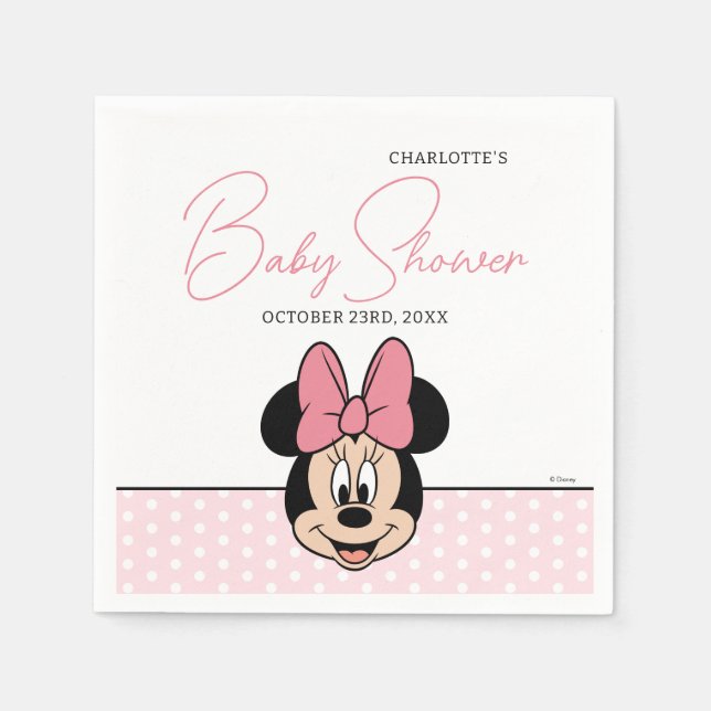 Disney's Minnie Mouse | Polka Dot Baby Shower Napkins (Front)