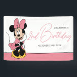 Disney's Minnie Mouse | Polka Dot Girl's Birthday Banner<br><div class="desc">Celebrate your child's Birthday with this super cute Minnie Mouse themed Birthday Banner. Personalize by adding your child's name and date.</div>