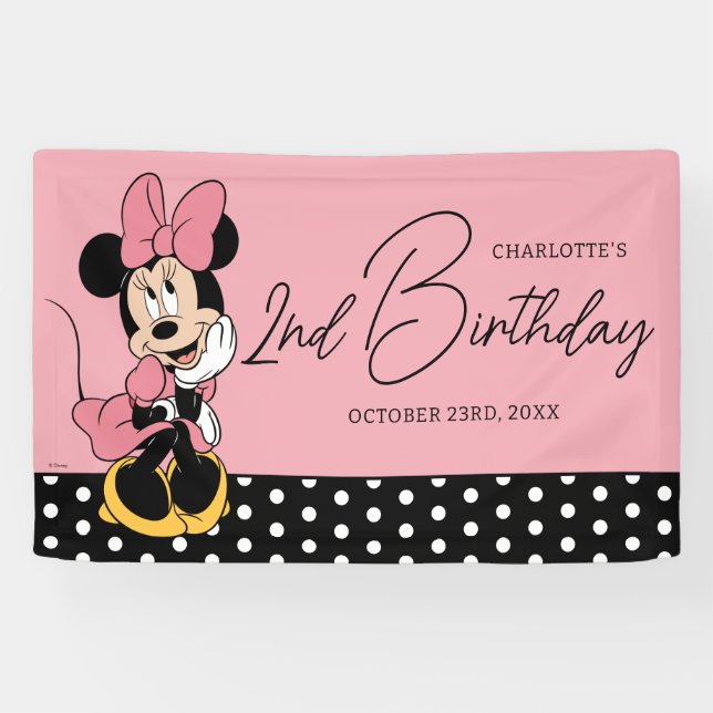 Disney's Minnie Mouse | Polka Dot Girl's Birthday Banner (Horizontal)