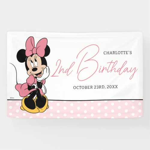 Disneys Minnie Mouse  Polka Dot Girls Birthday Banner