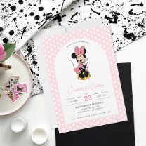 Disney's Minnie Mouse Polka Dot Girl's Birthday Invitation