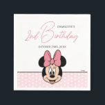 Disney's Minnie Mouse | Polka Dot Girl's Birthday Napkins<br><div class="desc">Celebrate your child's birthday with these Minnie Mouse paper napkins! Personalize by adding their name and age.</div>