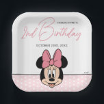 Disney's Minnie Mouse | Polka Dot Girl's Birthday Paper Plates<br><div class="desc">Celebrate your child's birthday with these Minnie Mouse paper plates! Personalize by adding their name.</div>