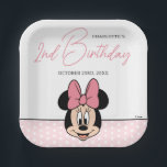 Disney's Minnie Mouse | Polka Dot Girl's Birthday Paper Plates<br><div class="desc">Celebrate your child's birthday with these Minnie Mouse paper plates! Personalize by adding their name.</div>