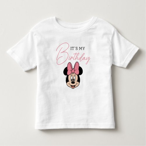 Disneys Minnie Mouse  Polka Dot Girls Birthday Toddler T_shirt