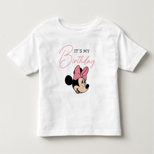 Disneys Minnie Mouse  Polka Dot Girls Birthday Toddler T_shirt