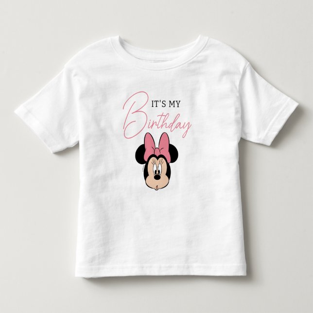 Disney's Minnie Mouse | Polka Dot Girl's Birthday Toddler T-shirt (Front)
