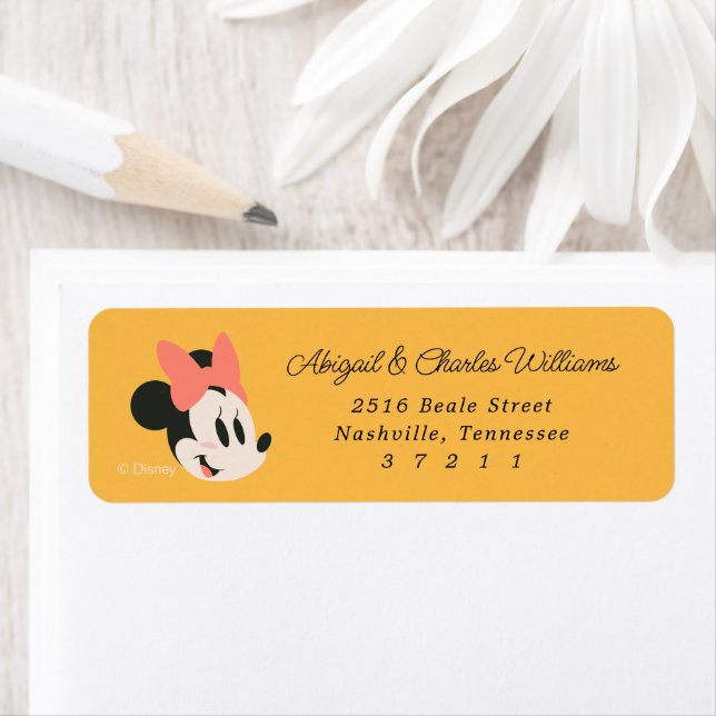 Disney's Minnie Mouse Sunshine Baby Shower Label (Insitu)
